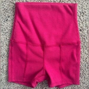 TIGER Friday True Hippie Ribbed Short- child size large- raspberry